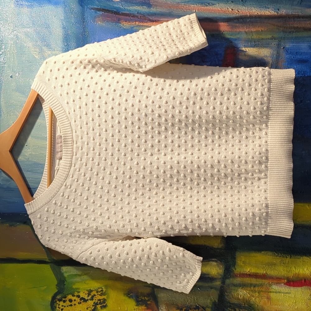 Banana Republic Elbow Length Sleeve Textured Sweater